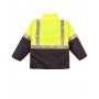 SW28A HI-VIS TWO TONE RAIN PROOF JACKET WITH QUILT LINING
