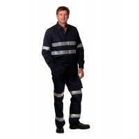 WP07HV Men's Heavy Cotton Pre-shrunk Drill Pants with 3M Tapes-Regular
